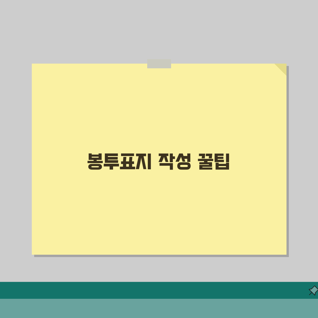 서류제출용 봉투표지 작성법 | 분류 코드 및 필수 기재사항 안내 직접 해봤어요