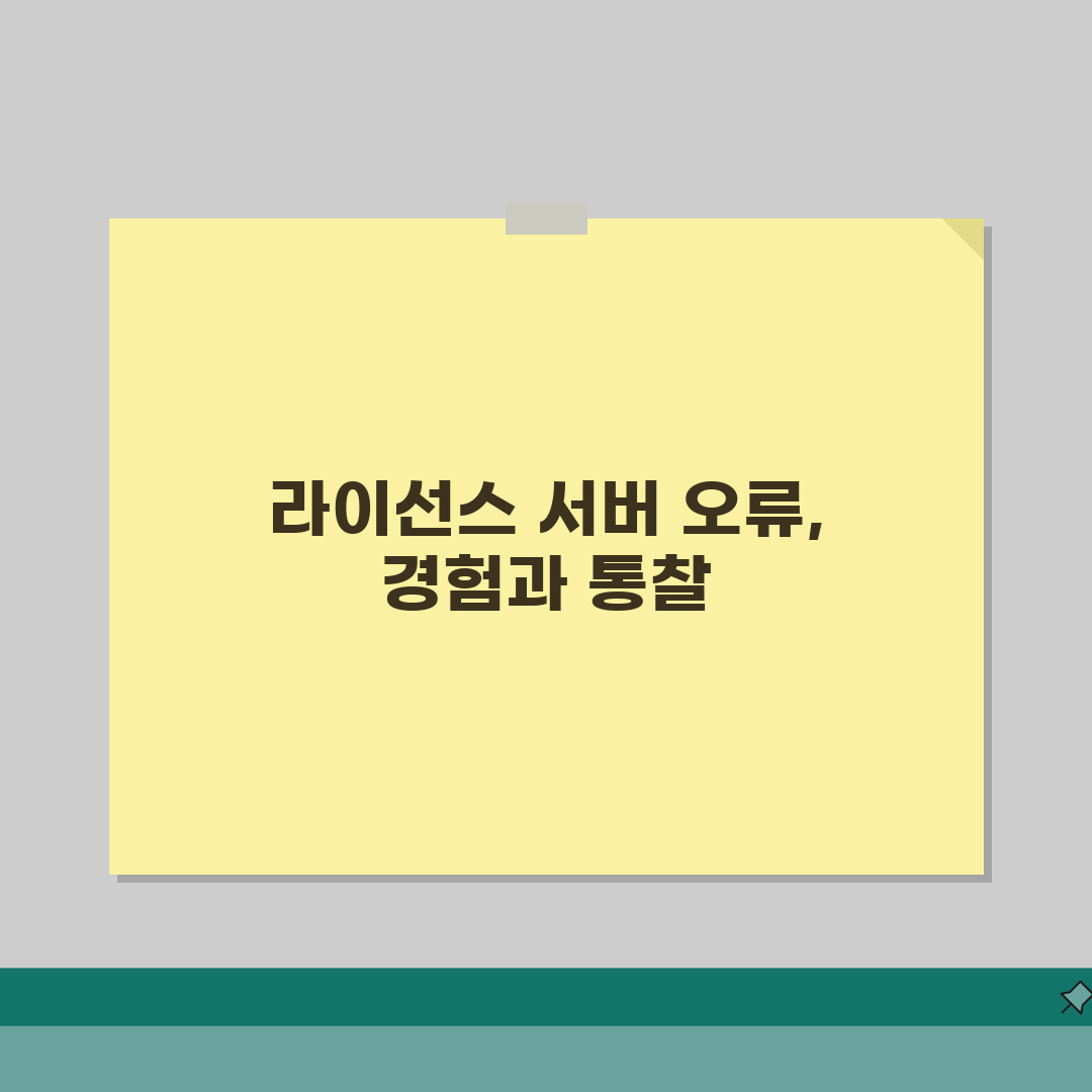 라이선스 서버를 사용할 수 없음 | 라이선스 서비스 중단 솔직후기, 답답함의 연속