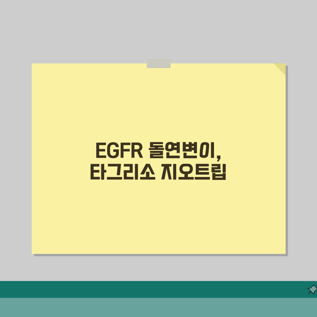 EGFR 돌연변이 검사 결과 의미 완벽정리 | 폐암 표적치료 타그리소 지오트립 총정리: 7