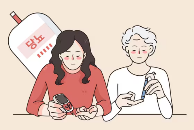40대 당뇨병 초기 증상 체크리스트를 상징하는 이미지