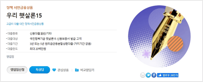 햇살론특례 취급기관 신청방법 안내